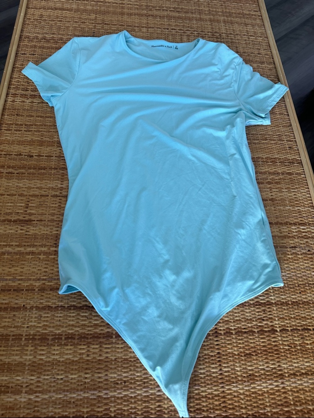 Abercrombie & Fitch Light Blue Short-Sleeve Bodysuit